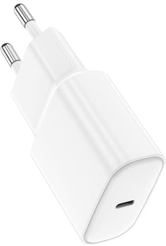 Caricabatterie rapido USB-C da 20 W per Apple iPhone 17/16e/15/14/Pro Max/Plus/13/12/11/X/XR, per iPad Pro/mini/air, alimentatore ricarica rapida e spina da muro