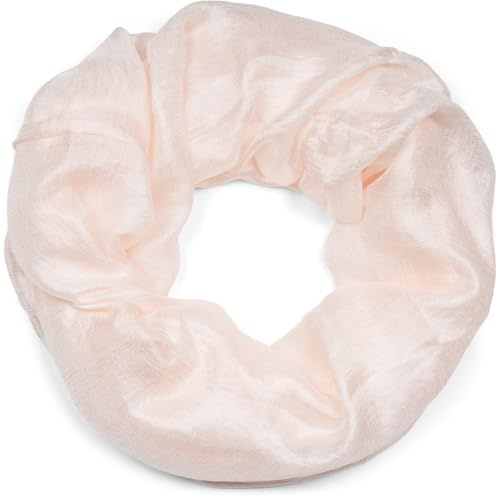 styleBREAKER Damen Loop Schal Unifarben Viskose 70x85cm | Seidige Haptik. fließendes Material. 2-3 mal wickelbar. Rundschal. pflegeleicht. leichte Qualität. modisches Tuch.