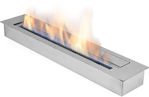 80 cm Edelstahl Bio Ethanol Brenner Gelkamine Brenngel Doppelwandig 4 l Feuer