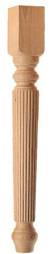 Piede da tavolo in legno tornito. Cannelé - 750 x 90 x 90 mm (145R) - 4 Unités