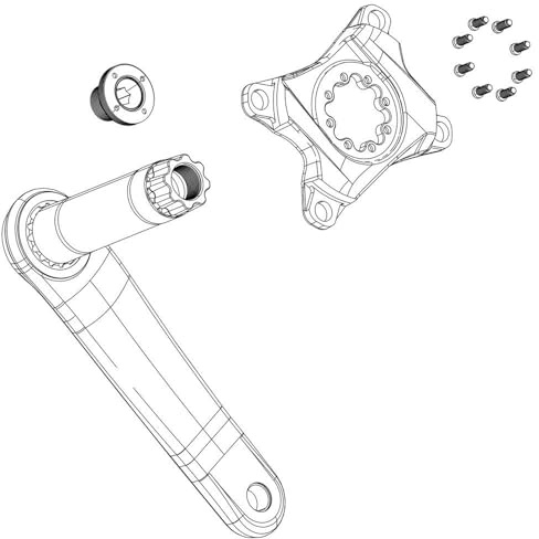 Sram Schloss - 3050210505 Leistungsmesser Schwarz 107 mm