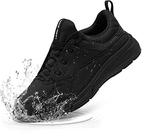 LARNMERN Zapatos Antideslizantes Hombre Zapatos de Cocina Hombre Zapatos Hosteleria Impermeable Zapatillas Antideslizante Cocina Camarero Sanitario,negro/41 EU