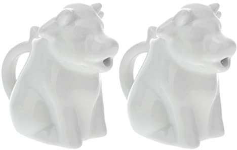 YARNOW 2st Kleines Milchkännchen Aus Keramik Kleine Sauciere Kuhwasserkaraffen Sirupglas Milchkännchen Für Kuh Sahnekännchen Keramik Aus Porzellan Ölkanne Weiß Modellieren