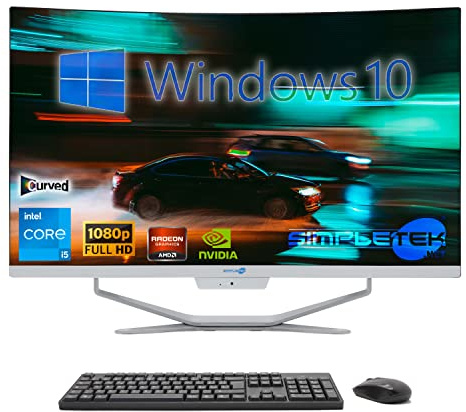 SIMPLETEK - PC All in One Display 27 Curved Core i5 Video Card GTX1660 6GB Windows 10 | 64GB RAM SSD 4TB | Work, Gaming