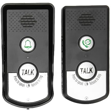 Wireless Voice Doorbell, 2 Way Talk Intercom Doorbell Indoor Outdoor Waterproof Interphone System, for Home and Office, LED Light, No Network