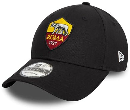 New Era Asroma Sport cap Uomo & Donna Nero Unica | Cappellino unisex ufficiale, regolabile, 100% cotone, con logo di alta qualità, perfetto per i fan, vestibilità ottimale