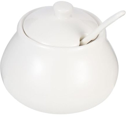 Cabilock Dispensador De Sal Y Dispensador De En Polvo Azucarero De Porcelana Azucarero Con Cuchara Recipiente Para Grasa De Tocino Con Colador Recipiente Para Condimentos