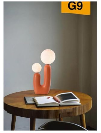 OISE ART STORE Trade Shop - Lampada LED da Tavolo Lume Alien Attacco 2xg9 Max 60w Ip20 Varie Colorazioni D14 Arancione
