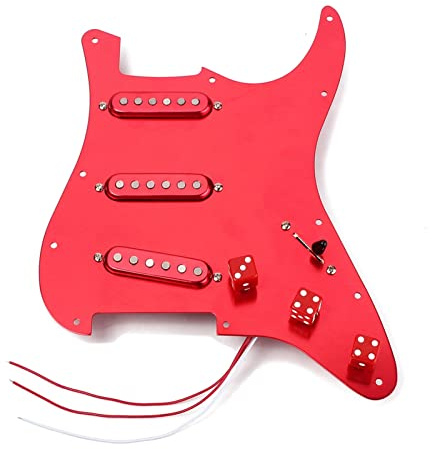 Geladener Vorverdrahtet SSS. Pickguard Alnico V Pickups Für Strat Gitarre Electric Guitar Zubehör Geladenes Schlagbrett