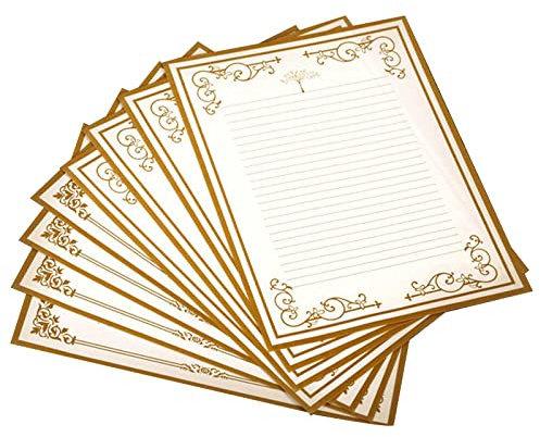 Briefpapier-Set mit Umschlägen für Mädchen, Jungen, Kinder, Damen, Herren, 8 Bögen, liniert, für Einladungen, Grußkarten, Kalligraphie, Briefpapier-Set mit Umschlägen für Mädchen, Jungen, Kinder,