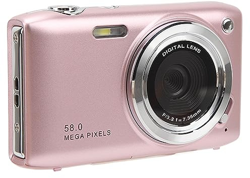 Digitalkamera, FHD 58 MP 4K Digitale Point-and-Shoot-Kamera mit 2,88-Zoll-Bildschirm, 16-fachem Zoom, Zeitgesteuertem Selfie, Stativ-Schraubmontage, Anti-Verwacklung, für Jungen,