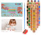 OSDUE 3 In 1 Farbstifte Set, 10 Farben Wachsmalstifte aus Paraffin, Dicke Buntstifte Set inklusive Pinsel und Anspitzer, Ungiftige Waschbare sichere Kleinkindmalstifte für Kinder ab 3 Jahren