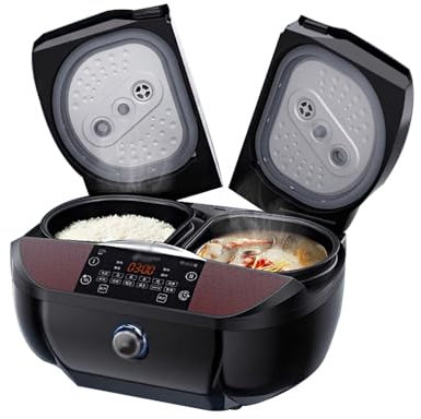 220V Double-Réservoir Cuiseur À Riz, 9L Grande Capacité Multi-Fonction Cuiseur À Riz, Adapté Pour 5-8 Personnes, Écran Tactile Modèle
