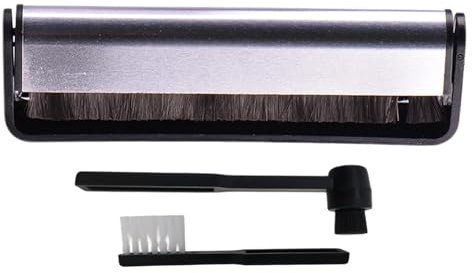 Gvblkq Schallplattenreinigungsbürste, antistatische Bürste, Schallplattenreinigungsbürste, Plattenspieler-Zubehör für tollen, Plattenreiniger für Schallplatten