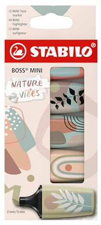 STABILO - Textmarker - BOSS MINI Naturevibes - 5er Pack - 5 Farben