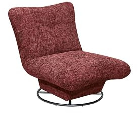 Drehsessel >Maranello Lux Drehsessel< in red Berry ? Drehbar, komfortabel, modern mit Nosag-Federung & Polstergurten ? bereits zusammengebaut, ideal für Wohnzimmer & Büro.