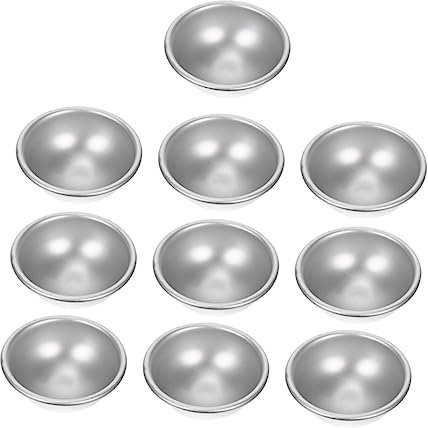 3 Sätze Badesalz Schimmel Badekugel Selber Machen Bathbomb Zinn Schweinefleischkuchenformen Gestalter Halbrunde Kugelformen Badesalzformen Aluminiumlegierung Silver 10 Stück * 3 VILLCASE