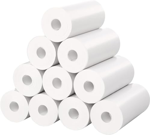 10 Rolls 57x25mm BPA Free Thermal Printer Paper, No Sticky Printer Paper for Mini Printer, Kids Camera Paper Roll Photo Paper Refill for Mini Printer
