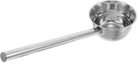 Holibanna Schöpfkelle Aus Mit Langem Griff Für Küche Tiefe Suppenschaufel Metallschöpfkelle Für Servieren Und Wasserschöpfen
