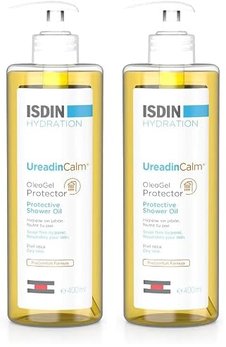 ISDIN Ureadin Calm OleoGel 400ml | Protector Olio Doccia nutriente senza saponePer pelle secca (Confezione da 2)