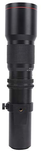Qukaim Super téléobjectif F8?F32 de 500 mm, mise au point manuelle pour monture T2, objectif d'appareil photo, grossissement élevé, compatible avec les appareils photo T2