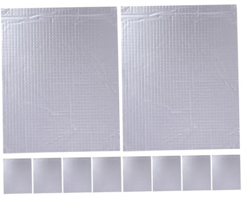Vaguelly 10pièces Isolant Thermique Aluminium Lot De Tapis Auto-adhésifs Pour Toit De Voiture Isolant De Protection Thermique Tapis Insonorisant Épais
