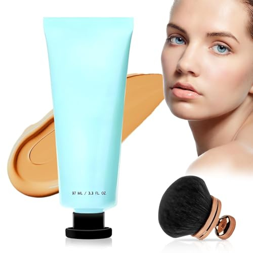 BB Crème, Fond de Teint Couvrant Imperfections, Anticerne, Patch Anti Cernes, Correcteur de Couverture du Corps, Soin Perfecteur Tout-en-1 Correcteurs, Base Maquillage Fini Naturel (Medium)