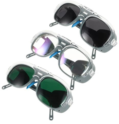 SHINEOFI Welding Eye Protection Glasses Protective Safety Goggles Multi- Set Gray Welding Filters Impact-resistant