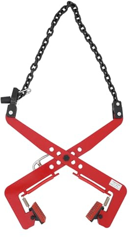 Bordsteinzange 350kg mit Kettenverstärkung Versetzzange Bordsteinzange Einstellbarer Steingreifer (30-51cm) für Pflastersteine & Paletten Rostfreier Legierungsstahl