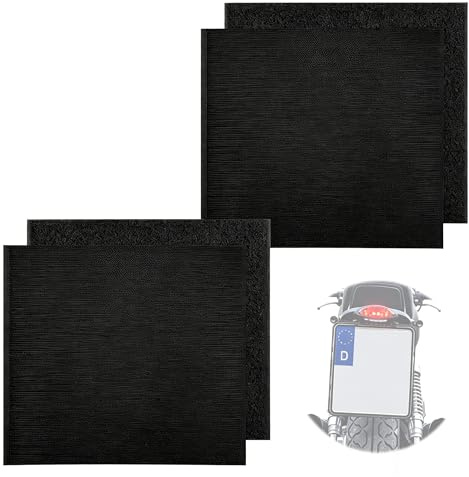 Kennzeichenhalter Klett Motorrad Kennzeichen - Motorradkennzeichen Selbstklebend Klett Kennzeichen Klett, Nummernschild Halterung Klettverschluss Nummernschild Motorrad (180 x 200mm, 2 Paar)