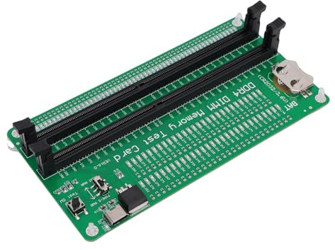 SEAFRONT RAM Memory Tester Card DDR4 Dual Power Supply Mode LED Light Indicator for Desktop Server Computers Suitable for DDR4 Memory Maintenance Hardware Failure Diagnosis