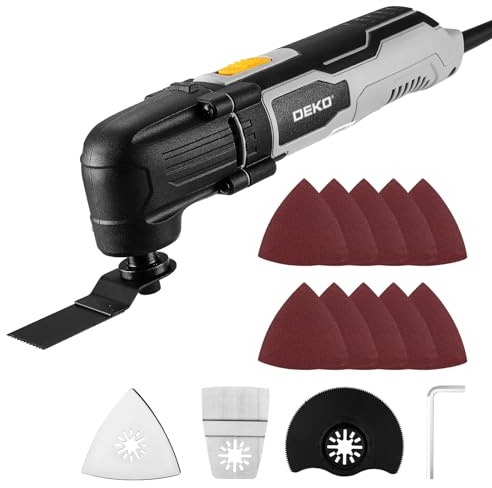 Oscillerande multiverktyg 300 W:DEKOPRO 3000-22000rpm multiverktyg med kabel