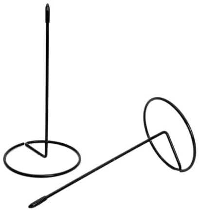 Pinchos Para Notas Soportes de recibos acero inoxidable, Base pesada negra, soporte for notas, cheques, menú, billetes, oficina, cocina, uso en Pub, 2 uds