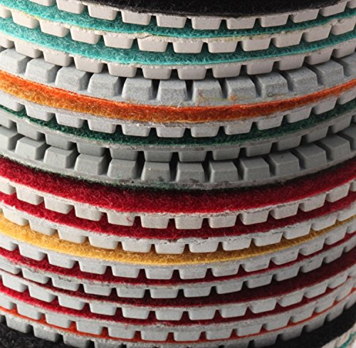 5 Inch Diamond Polishing Pad 2 Sets = 16 Pieces Granite polishing Marble polishing Concrete Grinding Abrasive disc Stone polishing Glass polishing Discount Best Value