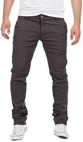 Yazubi Pantaloni Chino Uomo Dustin - Pantaloni Chino da Uomo - Pantaloni Slim Fit per Uomo di YZB Jeans, Grigio (Iron Gate 193910), W31/L30