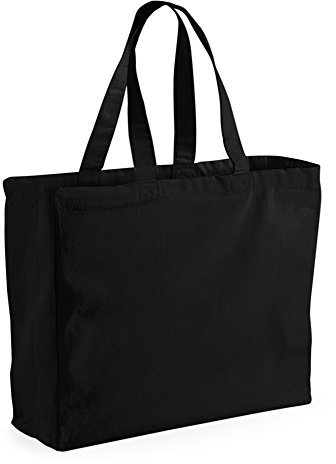 Westford Mill Canvas Classic Einkaufstasche, 26 Liter (2 Stück/Packung) (Einheitsgröße) (Schwarz)