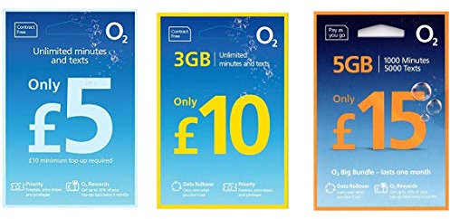 O2 Big Bundle SIM Card Pay As You Go - Contract Free - 30 Days - £10 - Unlimited Minutes - Unlimited SMS - 3GB DATA - Tri-SIM - Standard/Micro/Nano - (£10 Bundle)
