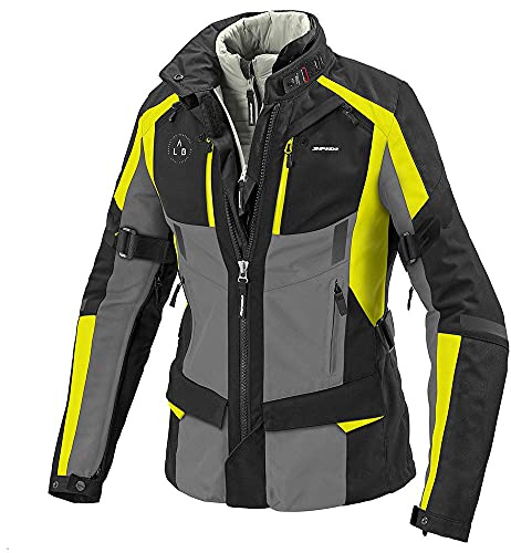 SPIDI 4 Season Evo H2Out Damen Motorrad Textiljacke, schwarz/gelb, L