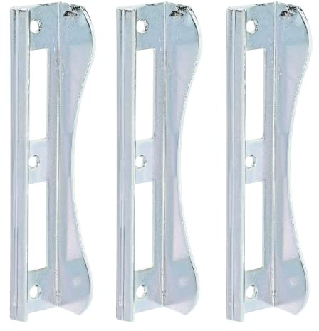 Alberts 215132 Anschlag für Tore mit Einsteckschloss | für ca. 37 mm starke Rahmen | galvanisch verzinkt, dickschichtpassiviert | 37 x 181 mm | 3er Set