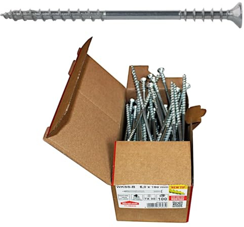 Distanzschrauben 6,0 x 120 mm Justierschrauben 100 St. Abstandsschrauben verzinkt