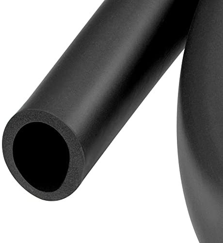 sourcing map 2 Stück Schaumstoffschlauch für Griffgriffstütze Rohrisolierung 30mm ID 40mm AD 1m lang Schaumstoffpolster Stangenschutz Schwarz