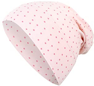 Sterntaler Baby Mädchen Beanie Baby GOTS Slouch-Beanie Mütze - Beanie Baby, Kinderbeanie - aus Singlejersey mit Punkten - rosa