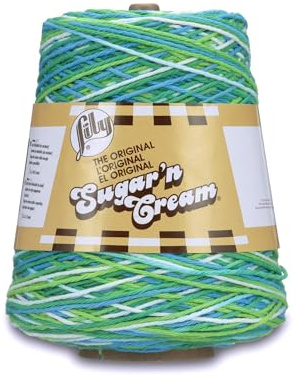 Lily Sugar N Cream Cones Emerald Energy Ombre Yarn - 1 Pack of 14oz/400g - Cotton - #4 Medium - 706 Yards - Knitting, Crocheting & Crafts