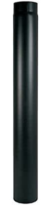 Tubo fumo nero L 25 cm da interno per stufa a legna sp 2 MM (DIAMETRO 120)