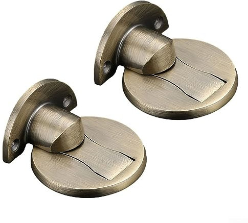 Türkeil, Türstopper, 2 Stück, starker magnetischer Türstopper, Metalltürstopper, robuster Türschnäpper Verdeckte Schraubenlöcher schützt Wände (A) (Farbe: B)