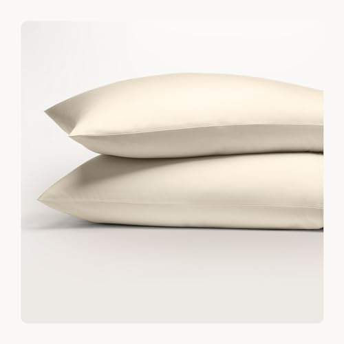 Seralino Kissenbezug 30x30 Creme (2er Set), 100% Bio Baumwolle, Oeko-Tex Zertifiziert, weich wie Seide Kissenbezüge 30x30 mit Reißverschluss,auch als Dekokissen Sofakissen