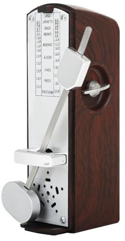 Xptieeck Mechanisches Metronom mit einfachem fünfzackigem Sternverstärker-Loch-Design, einstellbare Metronomgeschwindigkeit 60 bis 208 Beat B, langlebig, einfache Installation, einfach zu bedienen