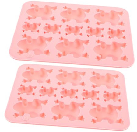 Lurrose Silikon Backformen Froschform Aus Lebensmittelechtem Silikon Antihaftbeschichtet Für Schokolade Und Pralinen 2 Stück Wiederverwendbar Für Selbstgemacht Süßigkeiten Und Kuchen