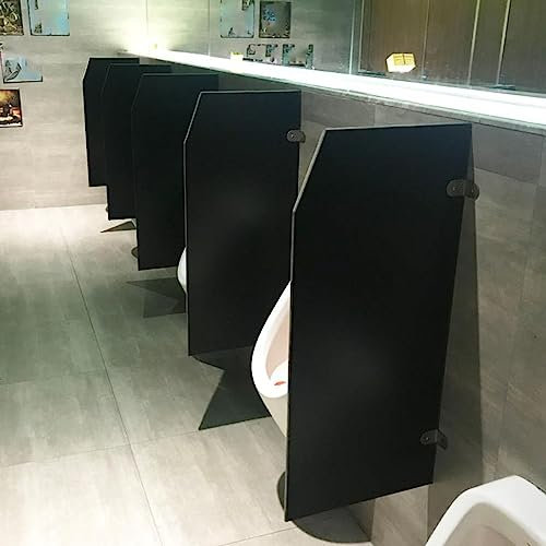 KLLJHB Urinal-Trennwand, WC-Trennwand, Hotel, öffentliche Toilette, wasserdicht, Urinal-Trennwand, Wandmontage, Herren-Urinal-Sichtschutz (schwarz, 2 Stück) (schwarz).