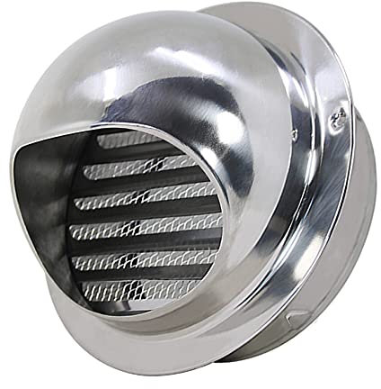 QXSJEDYCH Grille d'aération ronde en acier inoxydable, ouverture de conduit de 7,6 cm à 29,2 cm, grille d'aération ronde avec filet anti-oiseaux, extracteur externe à nez de taureau rond for éviter le